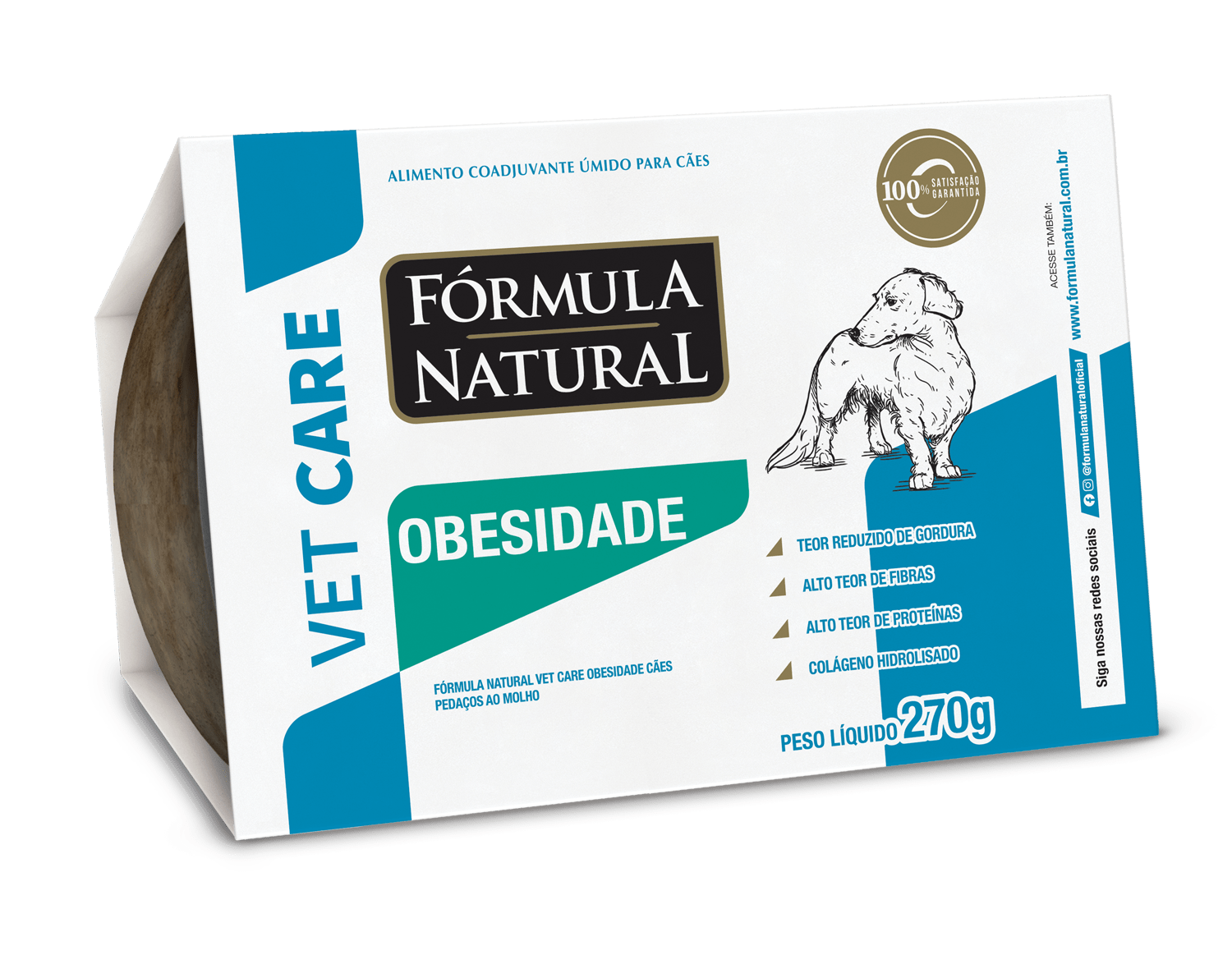 Fórmula Natural Vet Care Cães Obesidade Alimento Úmido 270g