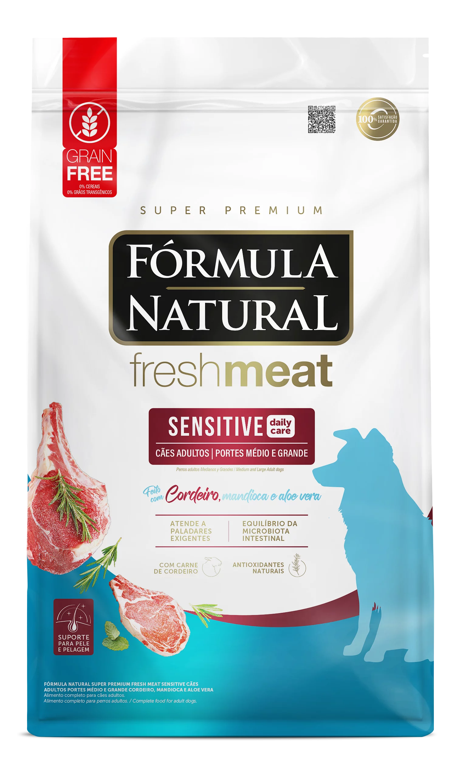Fórmula Natural Fresh Meat Sensitive Porte Mini e Pequeno 2,5kg
