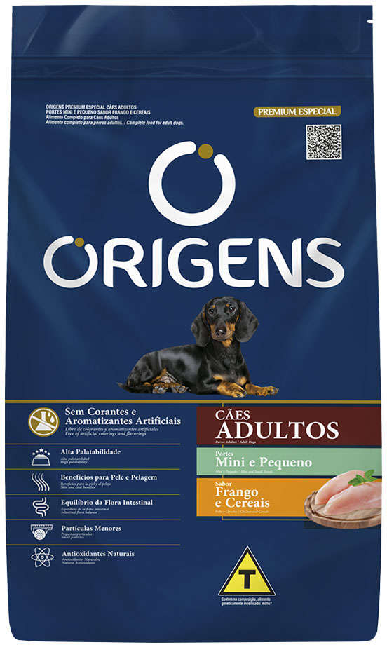 Origens para Cães Raças Mini e Pequenas Sabor Frango e Cereais 10,1kg