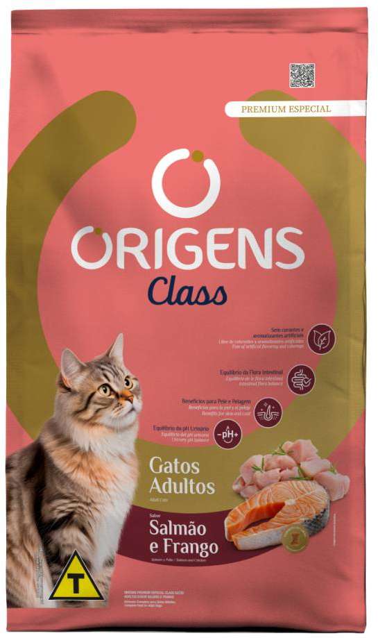 Origens Class para Gatos Adultos Sabor Salmão e Frango 1kg