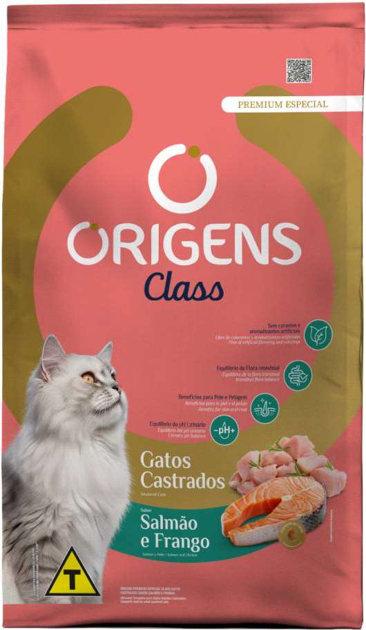 Origens Class para Gatos Castrados Sabor Salmão e Frango 10,1kg