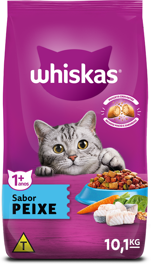 Whiskas para Gatos Adultos Sabor Peixe 2,7kg
