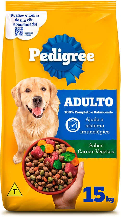 Pedigree para Cães Adultos Sabor Carne e Vegetais 10,1kg