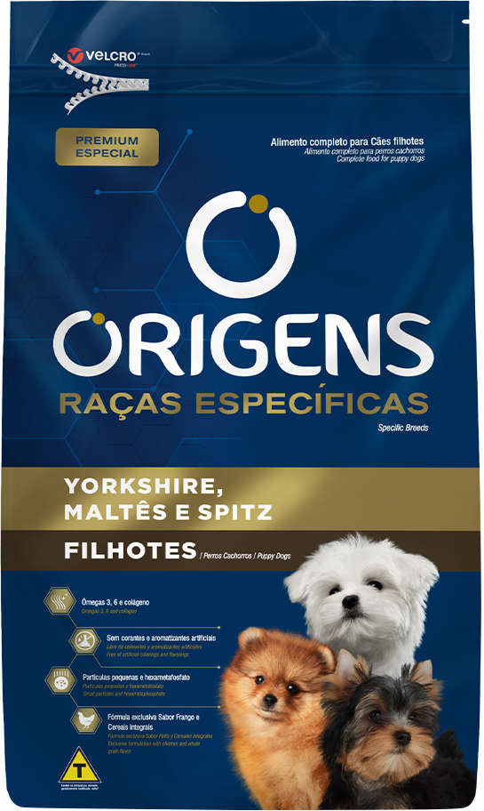 Origens para Cães Filhotes Yorkshire, Maltês e Spitz Alemão 1kg