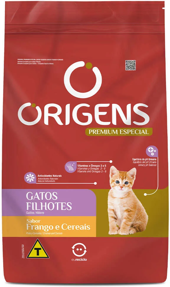Origens para Gatos Filhotes Sabor Frango 1kg