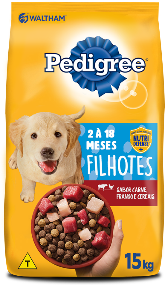Pedigree para Cães Filhotes Sabor Carne, Frango e Cereias 10,1kg