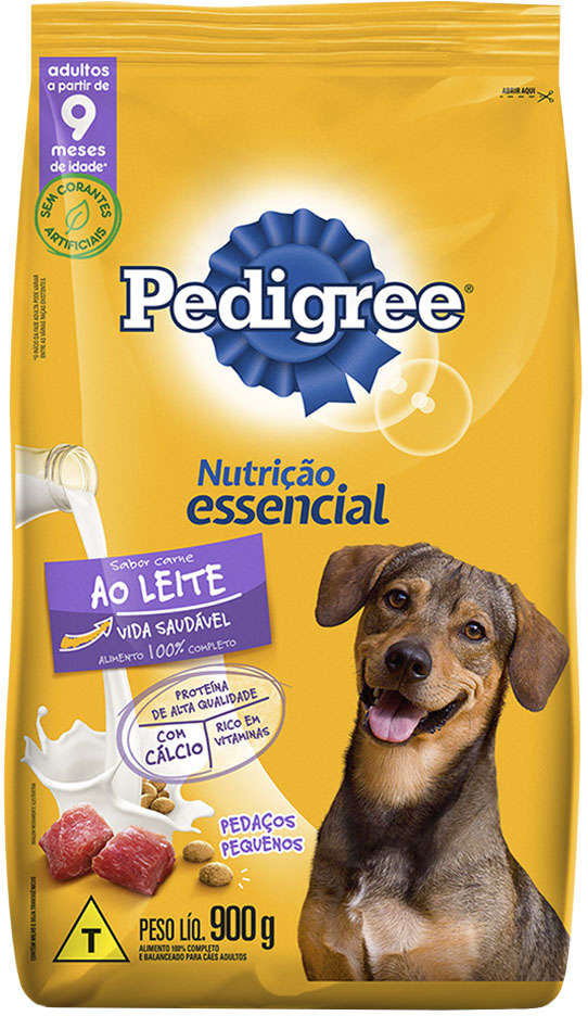 Pedigree para Cães Adultos Nutrição Essencial Sabor Carne ao Leite 20kg